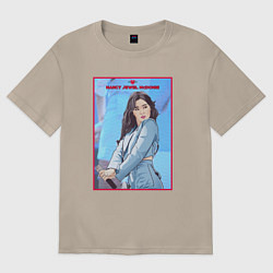 Футболка оверсайз женская Nancy Момаленд, цвет: миндальный