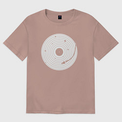 Футболка оверсайз женская Vinyl world, цвет: пыльно-розовый