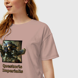 Футболка оверсайз женская Имперский рыцарь, цвет: пыльно-розовый — фото 2