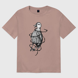 Футболка оверсайз женская Scratchy, цвет: пыльно-розовый