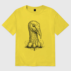 Футболка оверсайз женская Индейки голова, цвет: желтый