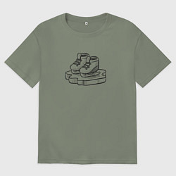 Футболка оверсайз женская Конечки, цвет: авокадо