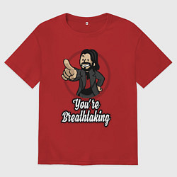 Футболка оверсайз женская Vault Keanu Reeves, цвет: красный