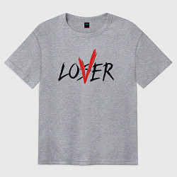 Футболка оверсайз женская Loser lover, цвет: меланж