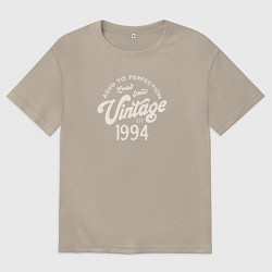Футболка оверсайз женская 1994 год - выдержанный до совершенства, цвет: миндальный