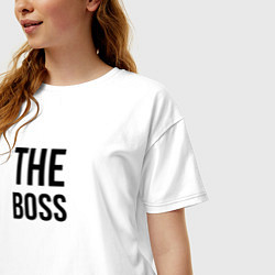 Футболка оверсайз женская The boss - Couple, цвет: белый — фото 2