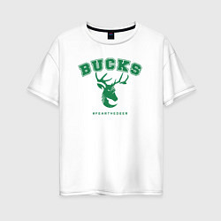 Футболка оверсайз женская Bucks fear the deer, цвет: белый