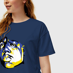 Футболка оверсайз женская Rapper Notorious BIG, цвет: тёмно-синий — фото 2