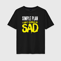 Футболка оверсайз женская Simple Plan, цвет: черный