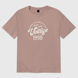 Футболка оверсайз женская 1998 год - выдержанный до совершенства, цвет: пыльно-розовый