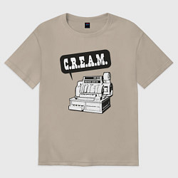 Футболка оверсайз женская Cash rules, цвет: миндальный