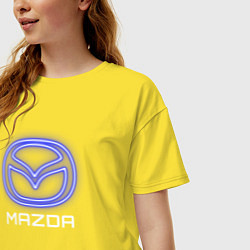 Футболка оверсайз женская Mazda neon, цвет: желтый — фото 2