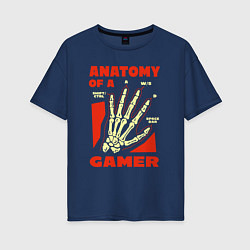 Футболка оверсайз женская Anatomy of a gamer, цвет: тёмно-синий