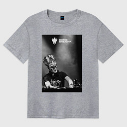 Футболка оверсайз женская Boris Brejcha high tech minimal, цвет: меланж