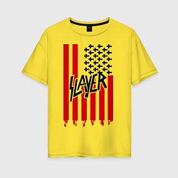 Футболка оверсайз женская Slayer Flag, цвет: желтый