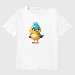 Футболка оверсайз женская Желторотик, цвет: белый