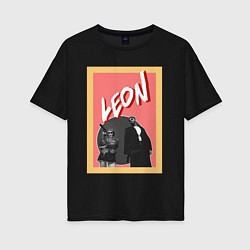 Футболка оверсайз женская Арт по фильму Леон, цвет: черный