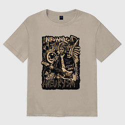 Футболка оверсайз женская Nirvana Aneurysm, цвет: миндальный