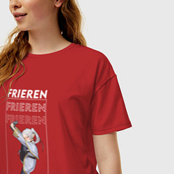 Футболка оверсайз женская Гимнастка Фрирен, цвет: красный — фото 2