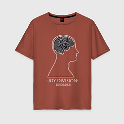 Футболка оверсайз женская Joy Division - Disorder, цвет: кирпичный