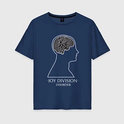 Футболка оверсайз женская Joy Division - Disorder, цвет: тёмно-синий