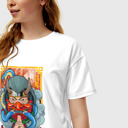 Футболка оверсайз женская Ниндзя, цвет: белый — фото 2