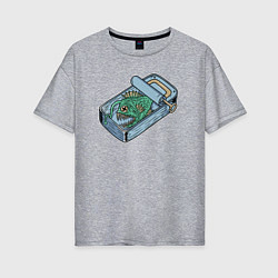 Футболка оверсайз женская Консерва из удильщика, цвет: меланж