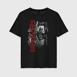 Футболка оверсайз женская Iron Maiden No Prayer for the Dying, цвет: черный