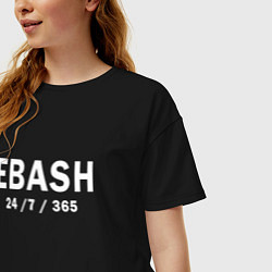 Футболка оверсайз женская Ebash 247365, цвет: черный — фото 2