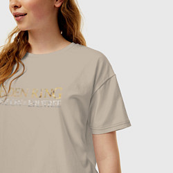 Футболка оверсайз женская Elden ring shadow of the erdtree logo, цвет: миндальный — фото 2