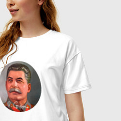 Футболка оверсайз женская Stalin color, цвет: белый — фото 2