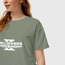 Футболка оверсайз женская Helldivers 2, цвет: авокадо — фото 2