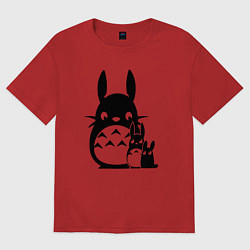 Футболка оверсайз женская Totoros, цвет: красный
