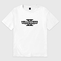 Футболка оверсайз женская Helldivers 2: Logo, цвет: белый