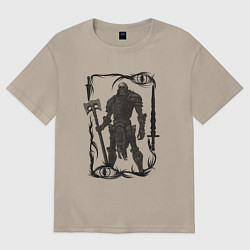 Женская футболка оверсайз Skeleton warrior