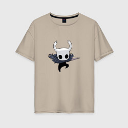 Футболка оверсайз женская Маленький рыцарь Hollow Knight, цвет: миндальный