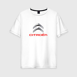 Футболка оверсайз женская Citroen авто спорт, цвет: белый