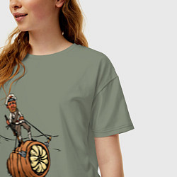 Футболка оверсайз женская Белое солнце Арракиса, цвет: авокадо — фото 2