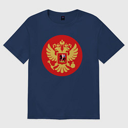 Футболка оверсайз женская Класна Герб, цвет: тёмно-синий