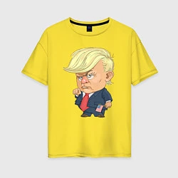 Футболка оверсайз женская Мистер Трамп, цвет: желтый
