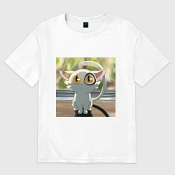 Футболка оверсайз женская Судзумэ закрывающая двери Дайджин, цвет: белый