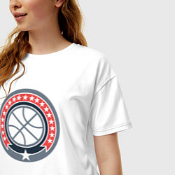 Футболка оверсайз женская Stars basketball, цвет: белый — фото 2
