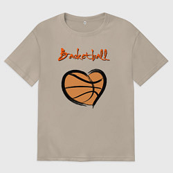 Футболка оверсайз женская Basket lover, цвет: миндальный