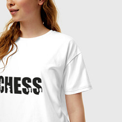 Футболка оверсайз женская Chess арт, цвет: белый — фото 2