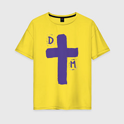 Футболка оверсайз женская Depeche Mode - sofad cross, цвет: желтый