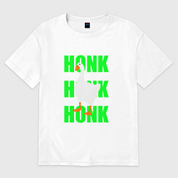 Футболка оверсайз женская Untitled goose game green, цвет: белый