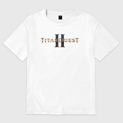 Футболка оверсайз женская Titan quest 2 logo, цвет: белый
