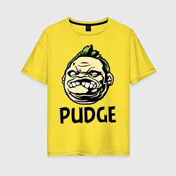 Футболка оверсайз женская Pudge Face, цвет: желтый