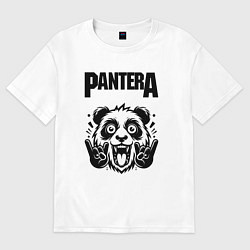 Футболка оверсайз женская Pantera - rock panda, цвет: белый