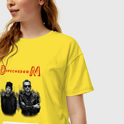 Футболка оверсайз женская Depeche Mode - dave and martin tour, цвет: желтый — фото 2